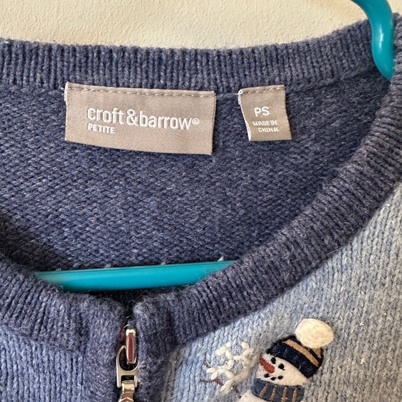 Croft & Barrow Christmas Sweater with zipper - Picture 4 of 8